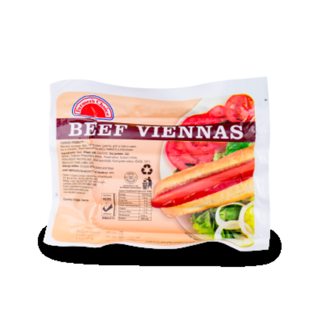FCL BEEF VIENNAS 250G